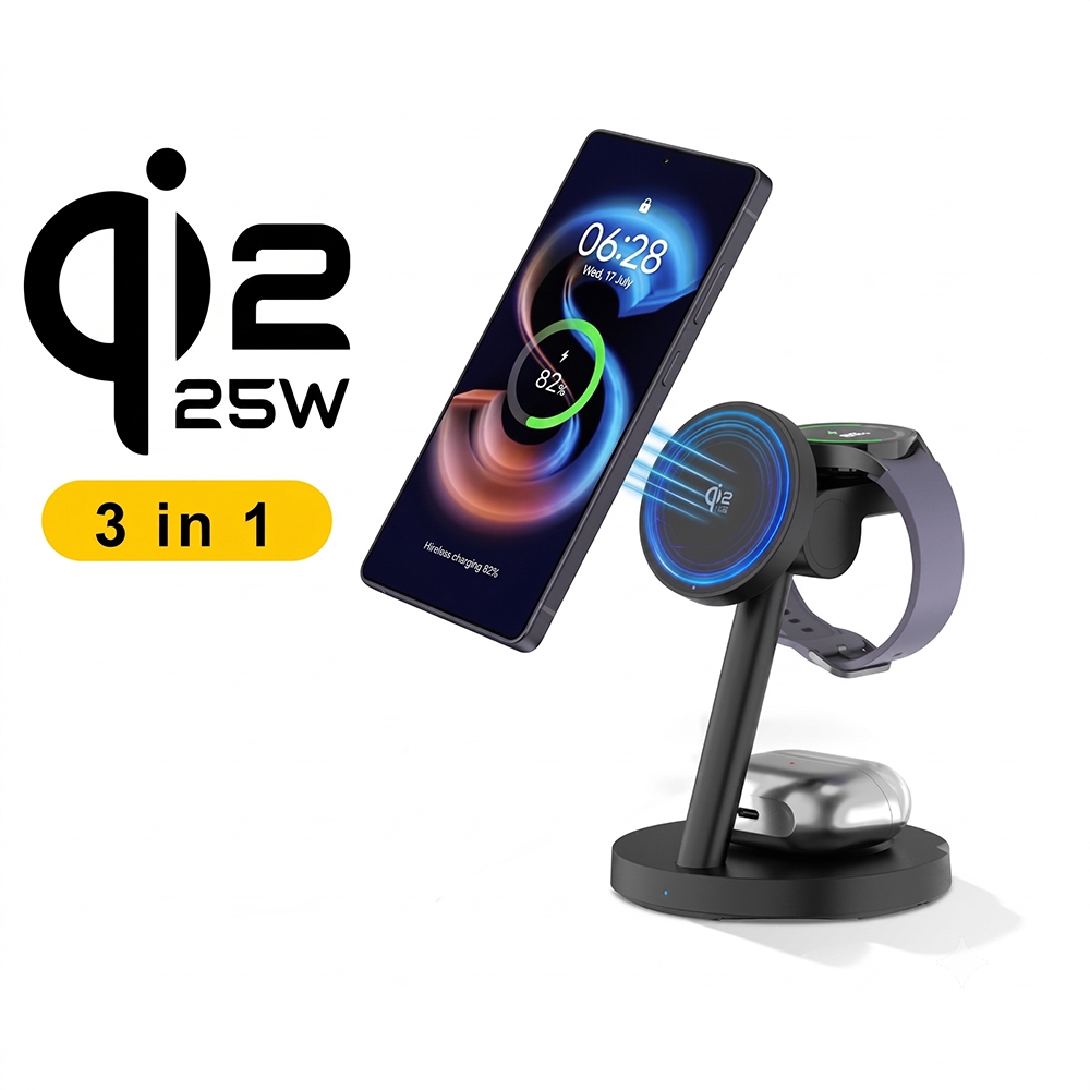 Wireless Charger Watch - Беспроводная зарядная станция 3-в-1 Qi2.2 25