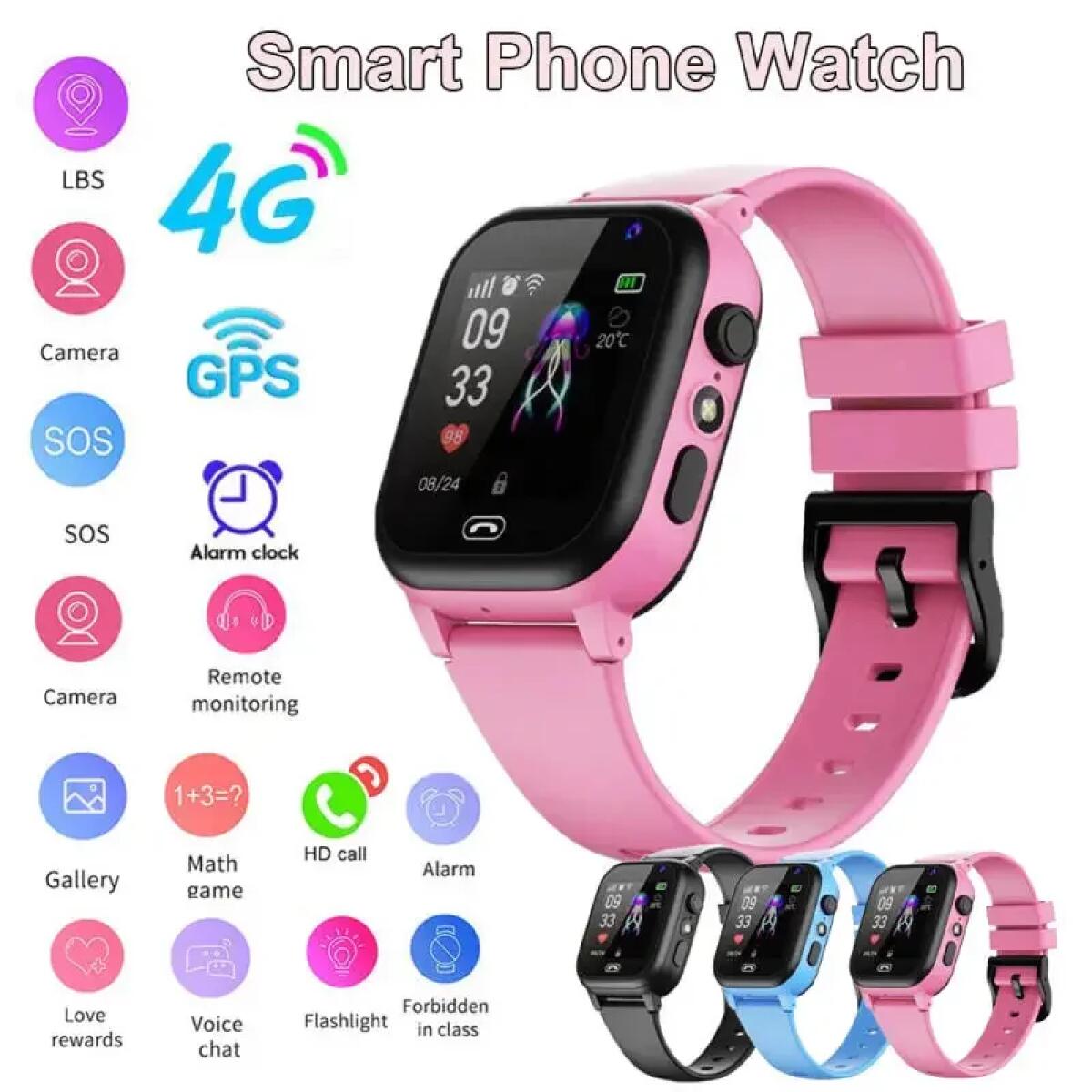 Smartwatch Id - Детские умные часы 4G, многофункциональные водонепроницаемые