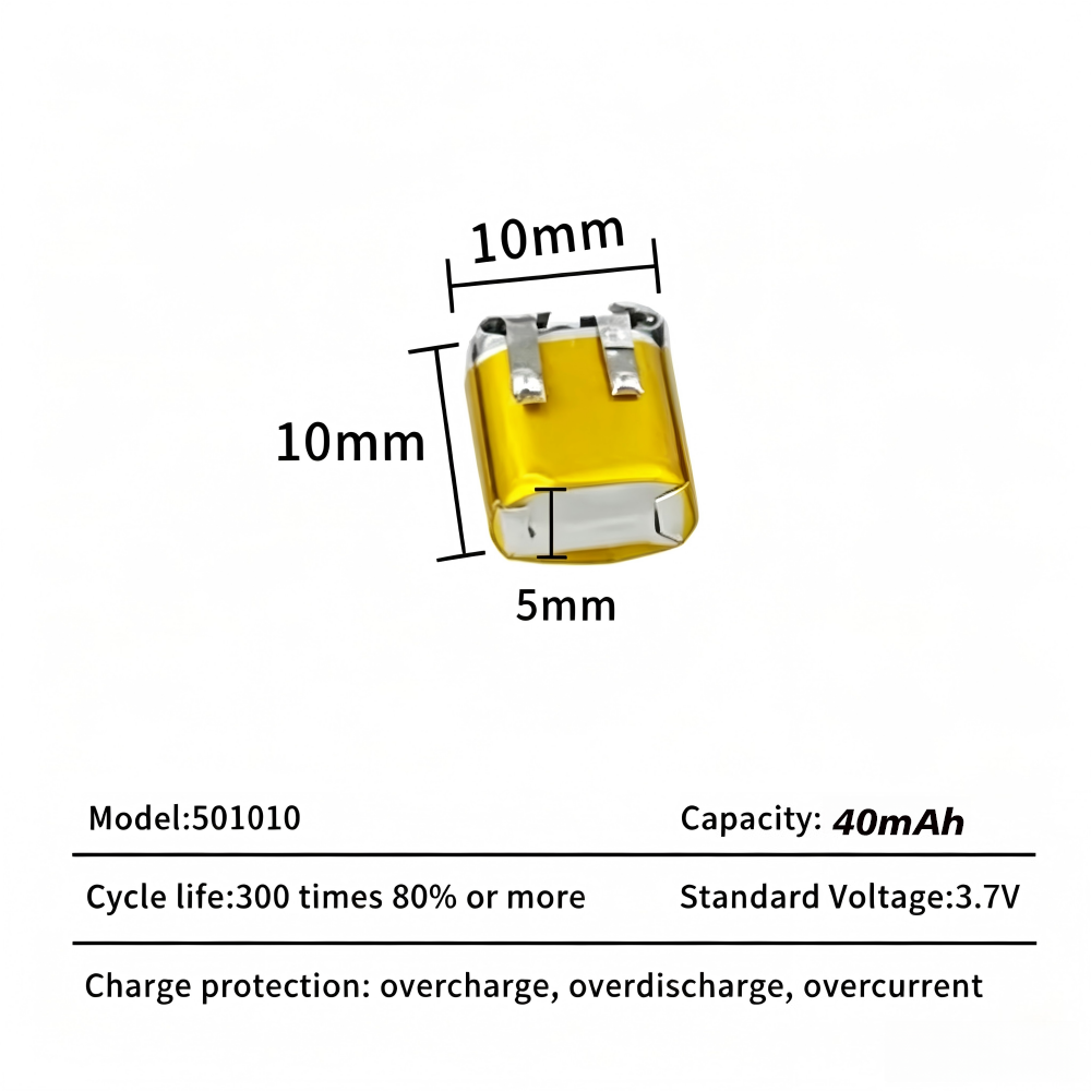 Аккумулятор 501010 3.7V 40mAh  – обзор и цена Smartwatch Headset