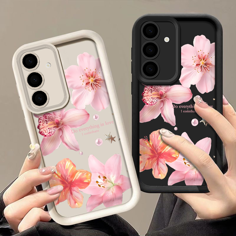 Чехол для телефона с розовыми  – обзор и цена Samsung Galaxy A55