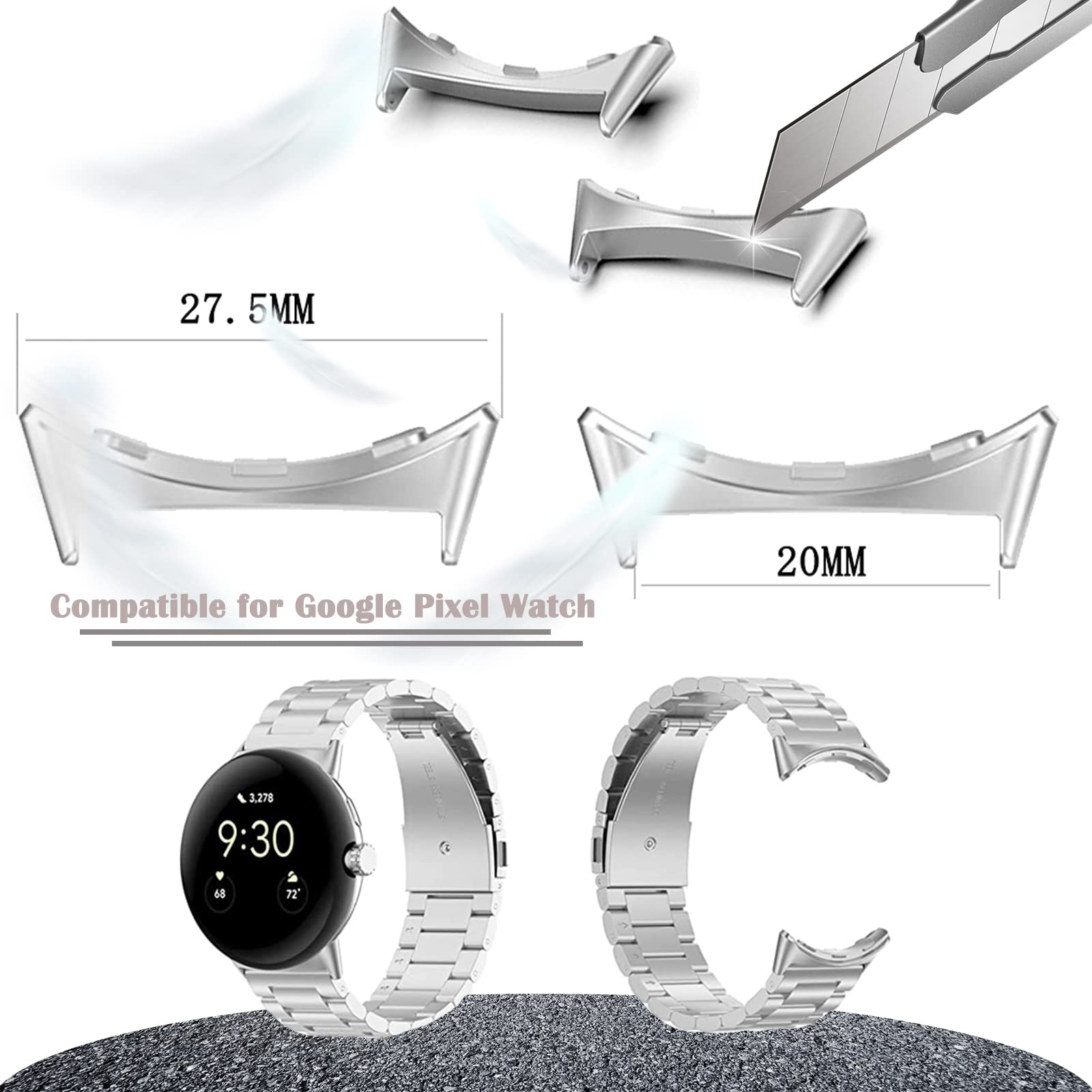 1/2 пары металлических разъемо – обзор и цена Watch Band Connector
