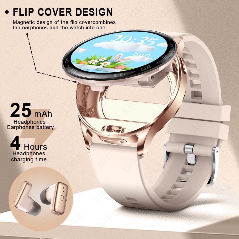 LIGE 2 в 1 TWS гарнитура Смарт – обзор и цена Smartwatch Headset