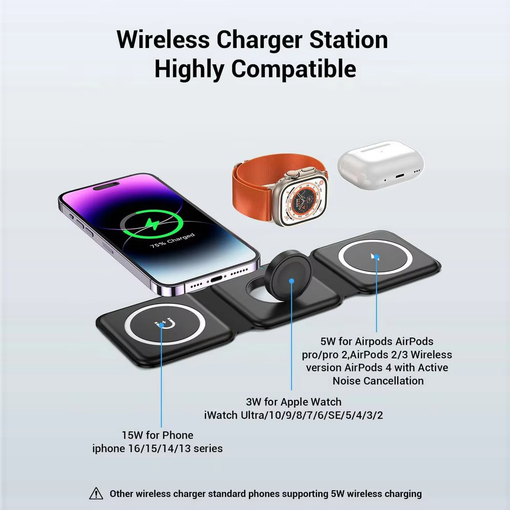 Магнитное складное беспроводно – обзор и цена Wireless Charger Watch