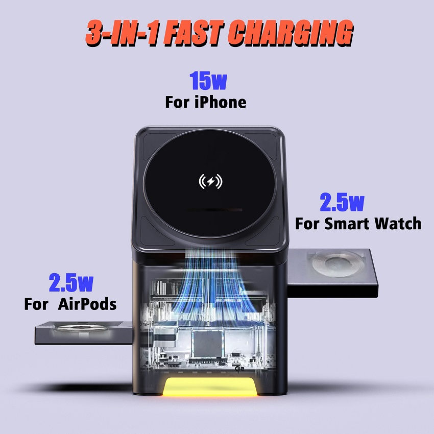 Магнитная беспроводная зарядна – обзор и цена Wireless Charger Watch