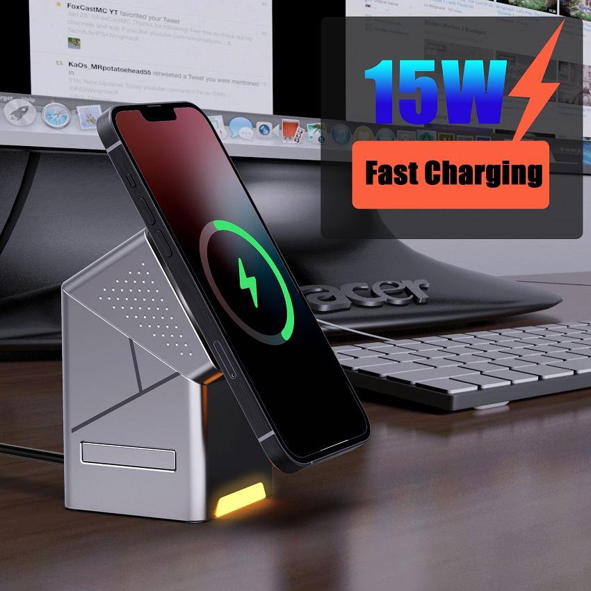 Магнитная беспроводная зарядна – обзор и цена Wireless Charger Watch