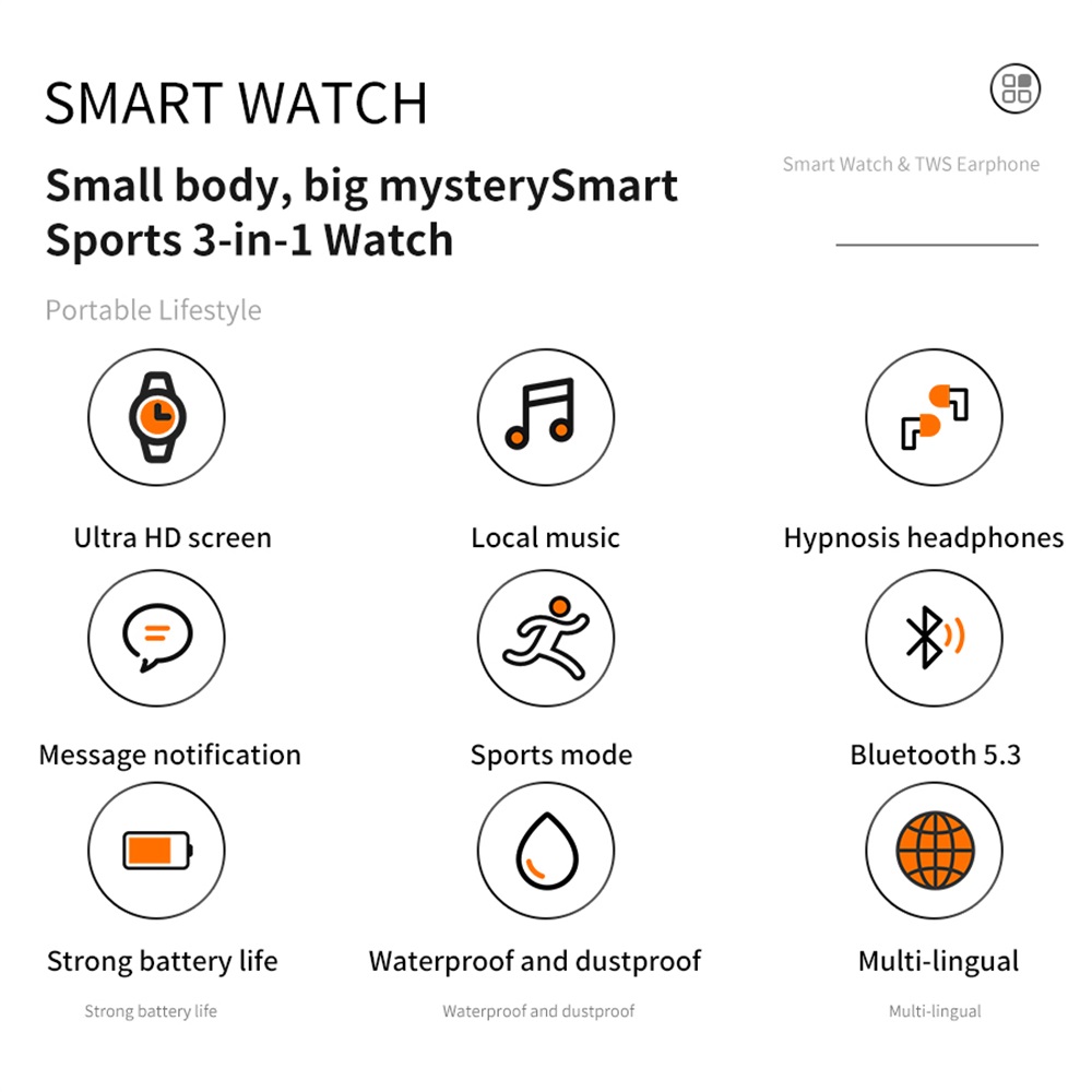 Умные часы 2-в-1 с Bluetooth-г – обзор и цена Smartwatch Headset